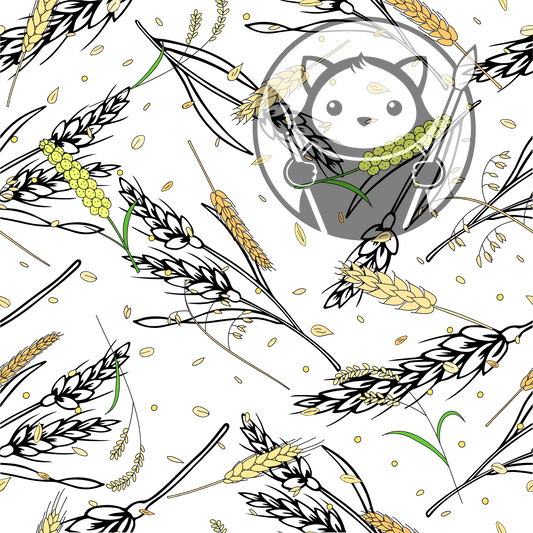 Next Level Sheet - Printed Acrylic and Plywood - Wheat and Wheat  Pattern