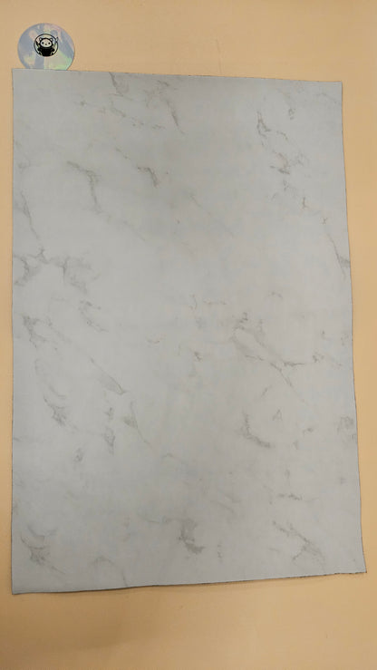 White Marble - Engraves Black - Leatherette Sheet – PU Material -  Sheet