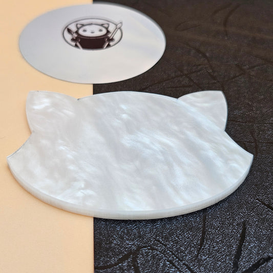 White pearl acrylic swatch