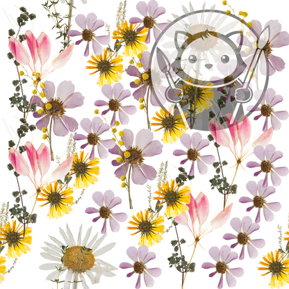 Next Level Sheet - Printed Acrylic and Plywood - Wildflowers Pattern