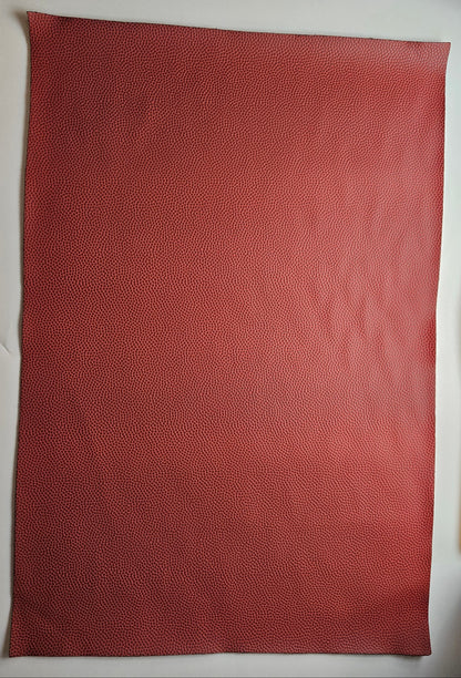 Wine Red Basketball Leatherette - Laser Safe PU Leather