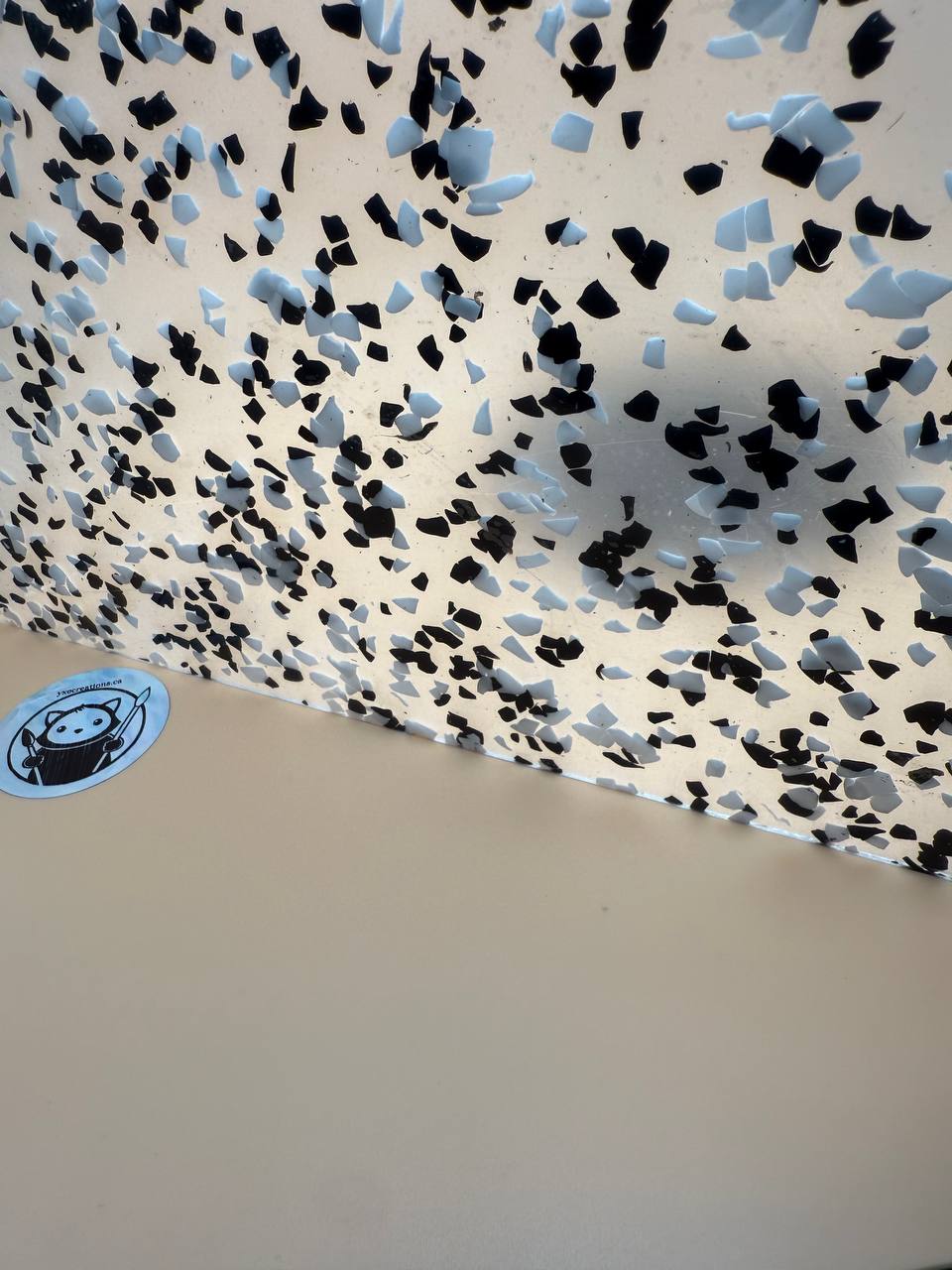 YXE Creations Craft Hub Designer Acrylic Sheet - Black and White Dots