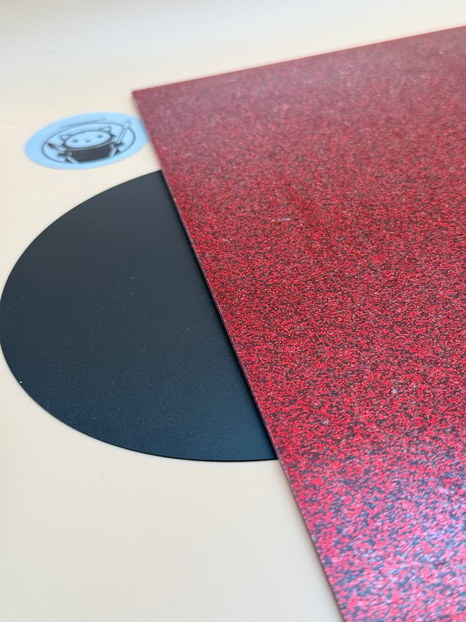 Sparkly red glitter acrylic sheet for crafts