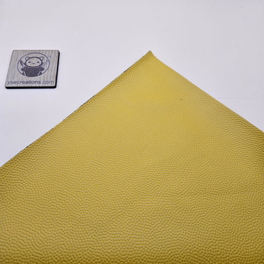 Yellow Basketball Texture Leatherette Edge