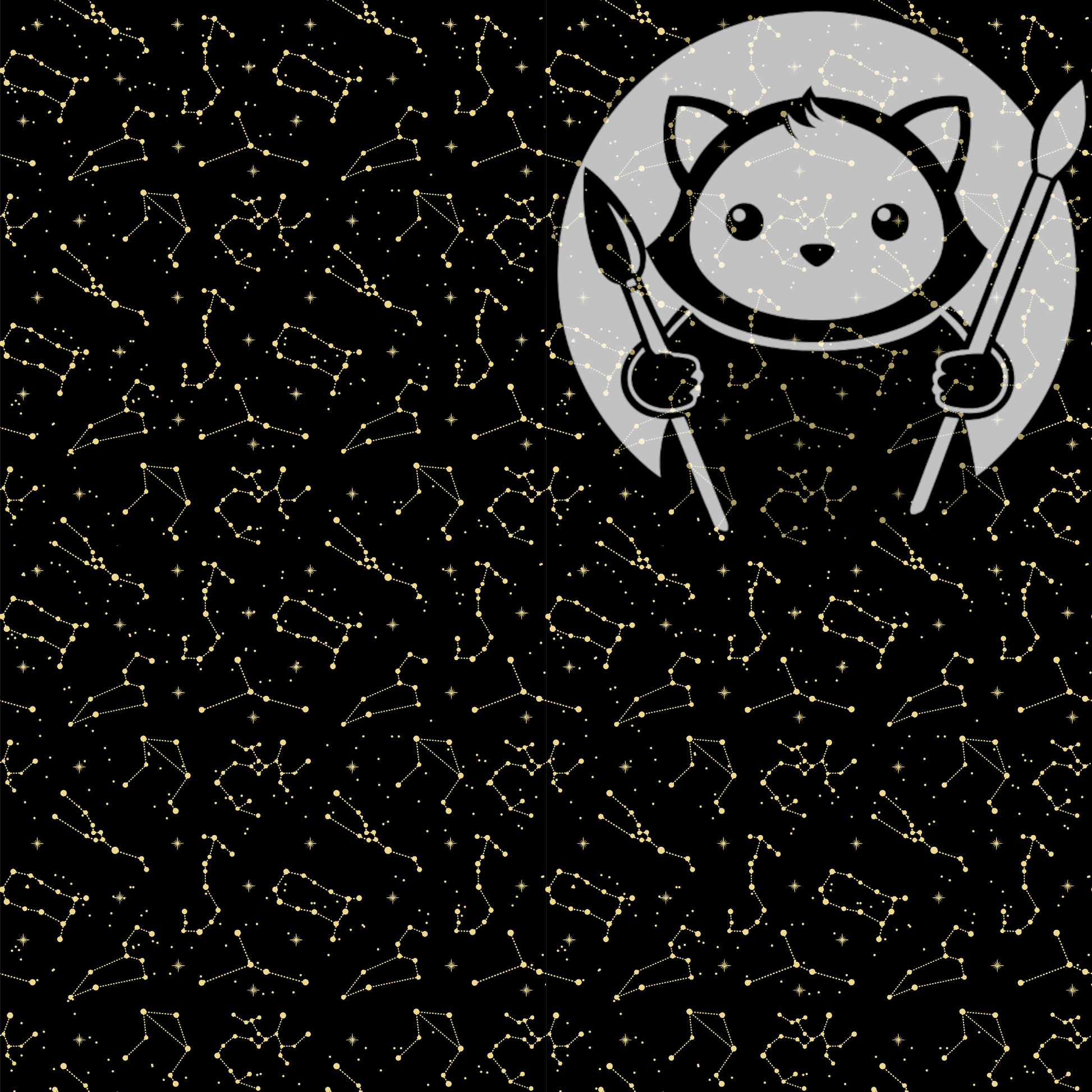 Next Level Sheet - Printed Acrylic and Plywood Sheets - Zodiac Gold - Pattern