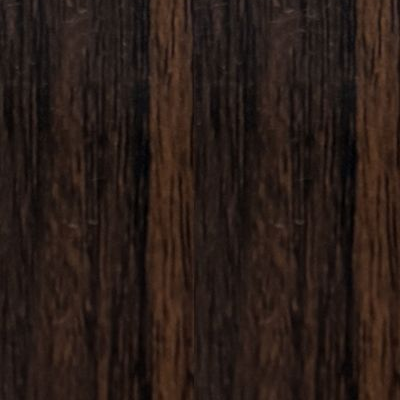 Two-tone engravable acrylic swatch: Ebony Wood Grain - Engraves White (LA123)