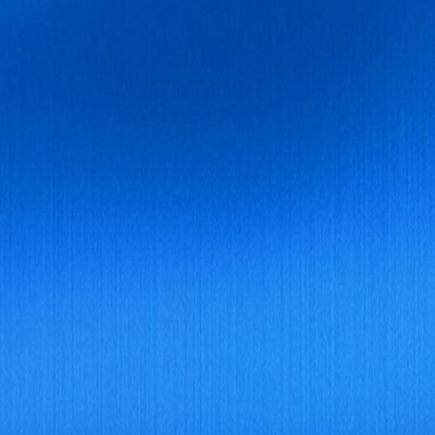 Two-tone engravable acrylic swatch: Brushed Bright Blue - Engraves White (LA246)