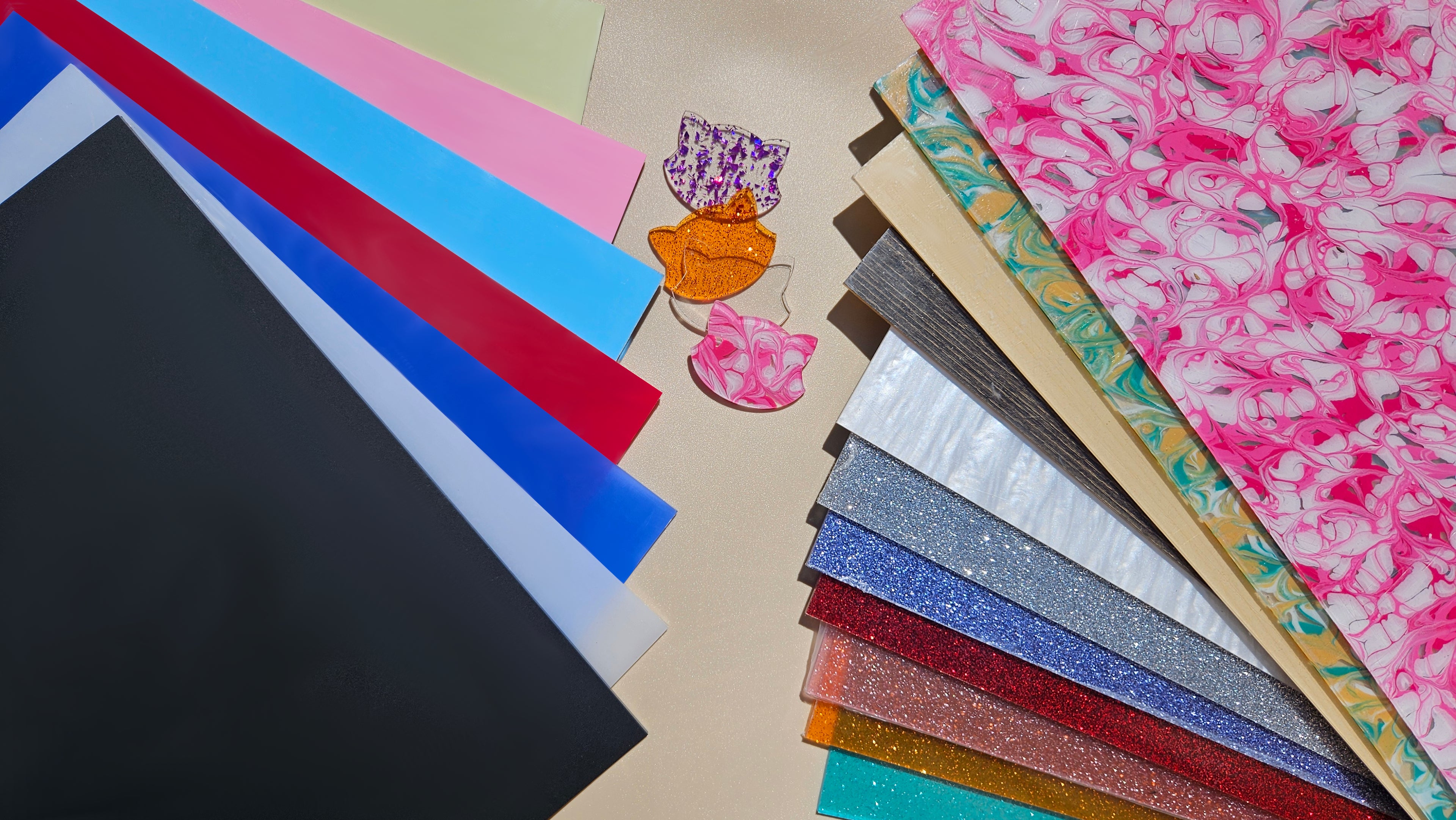 Colourful Acrylic Sheets and Swatches