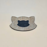 Beige / Engraves Black - Denim Texture - Leatherette Sheet - PU Material