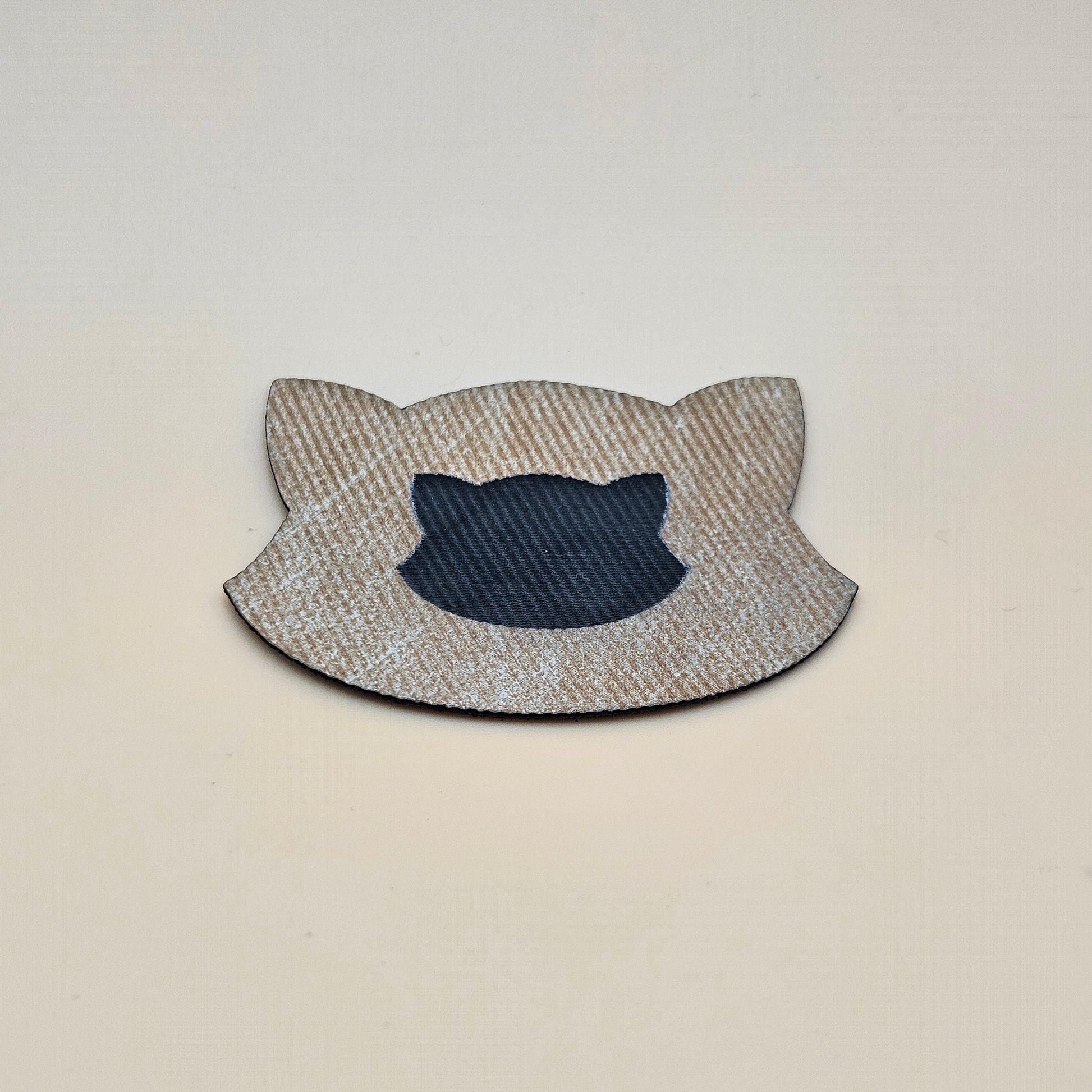 Beige / Engraves Black - Denim Texture - Leatherette Sheet - PU Material