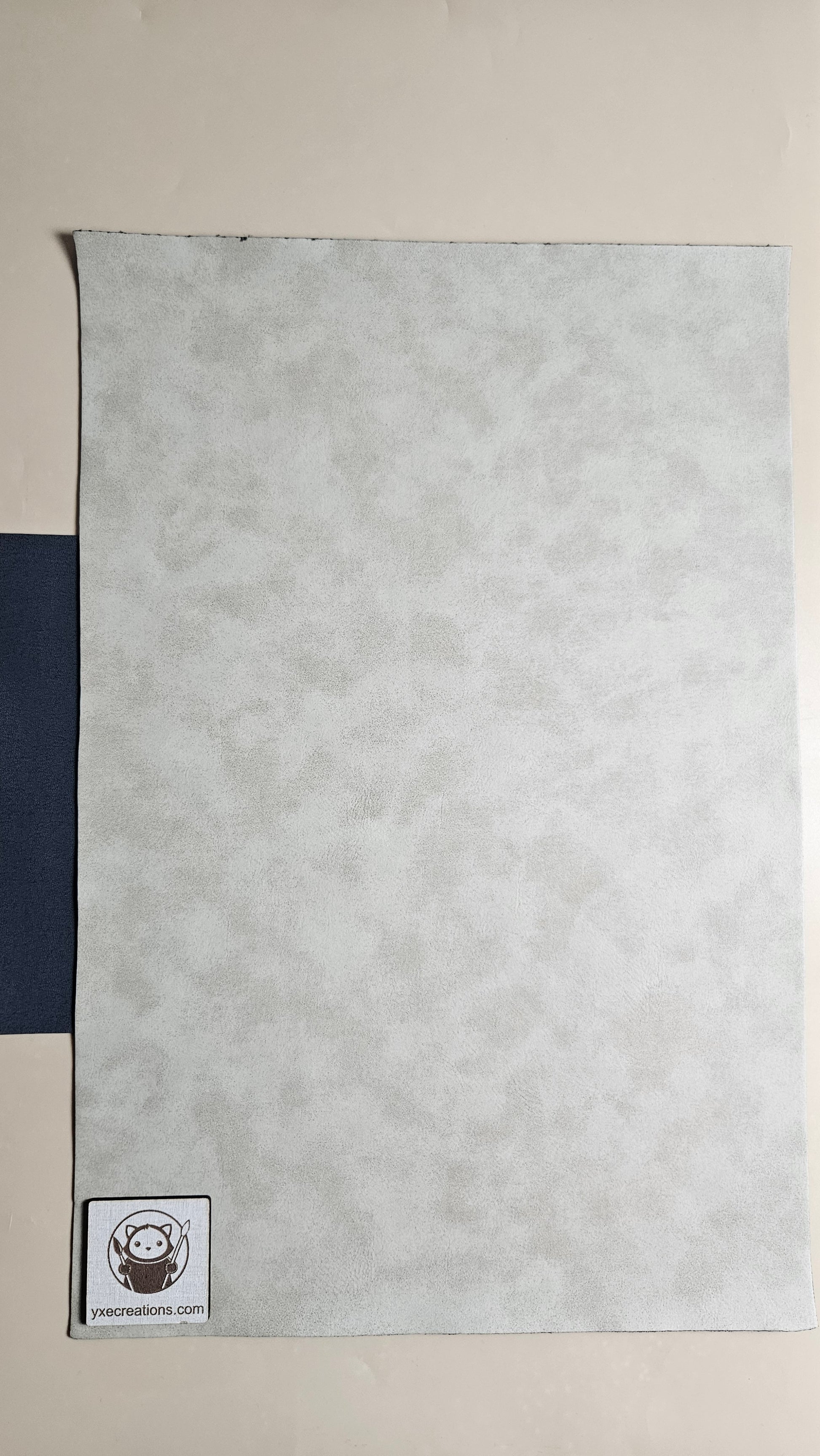 Beige / Engraves Black - Matte Vintage - Leatherette Sheet - PU Material (view 2)