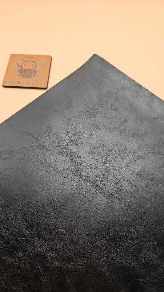 Black - Engraves Black - Glossy Leatherette Sheet – PU Material (view 2)