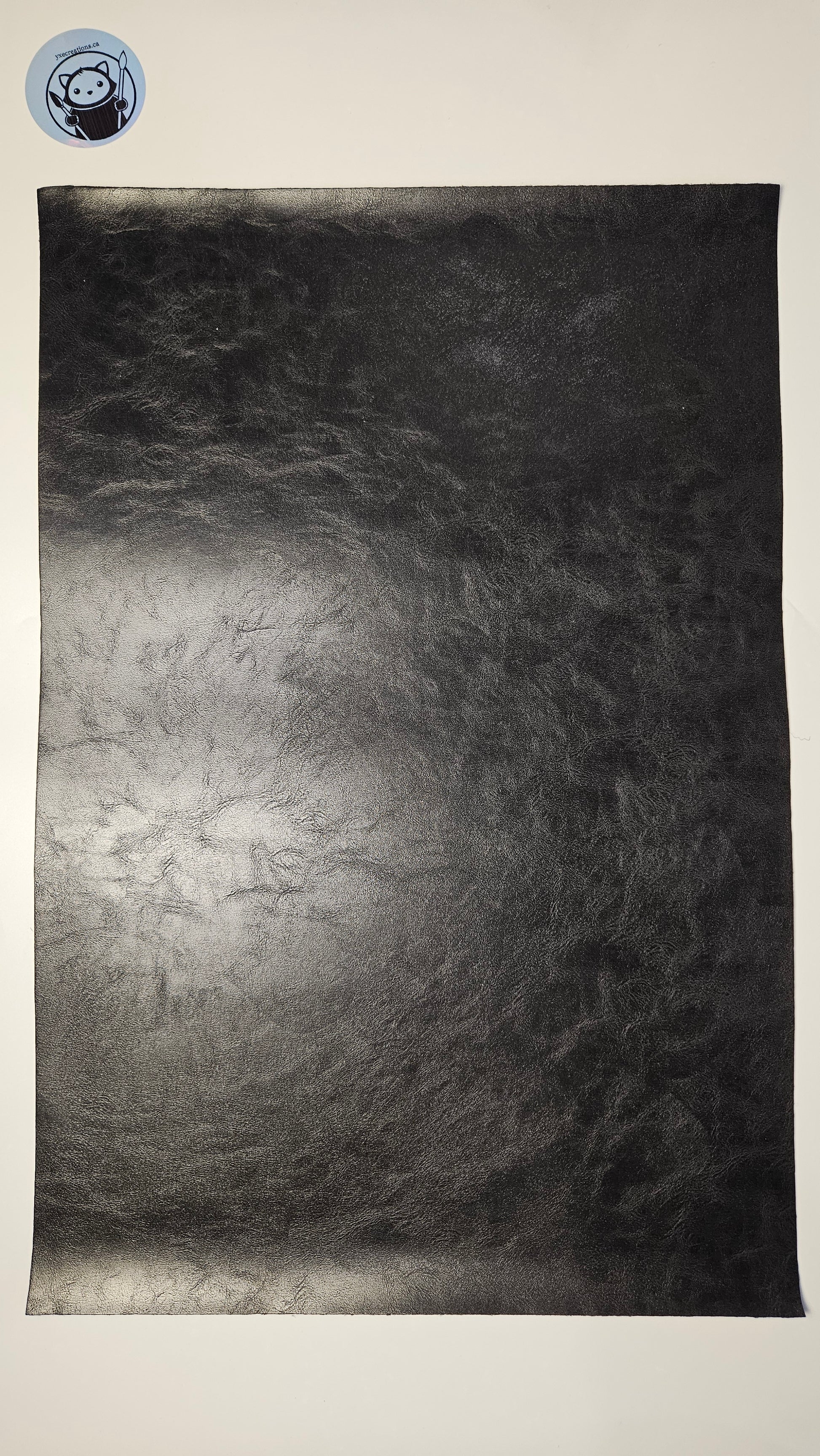 Black - Engraves Black - Glossy Leatherette Sheet – PU Material (view 4)