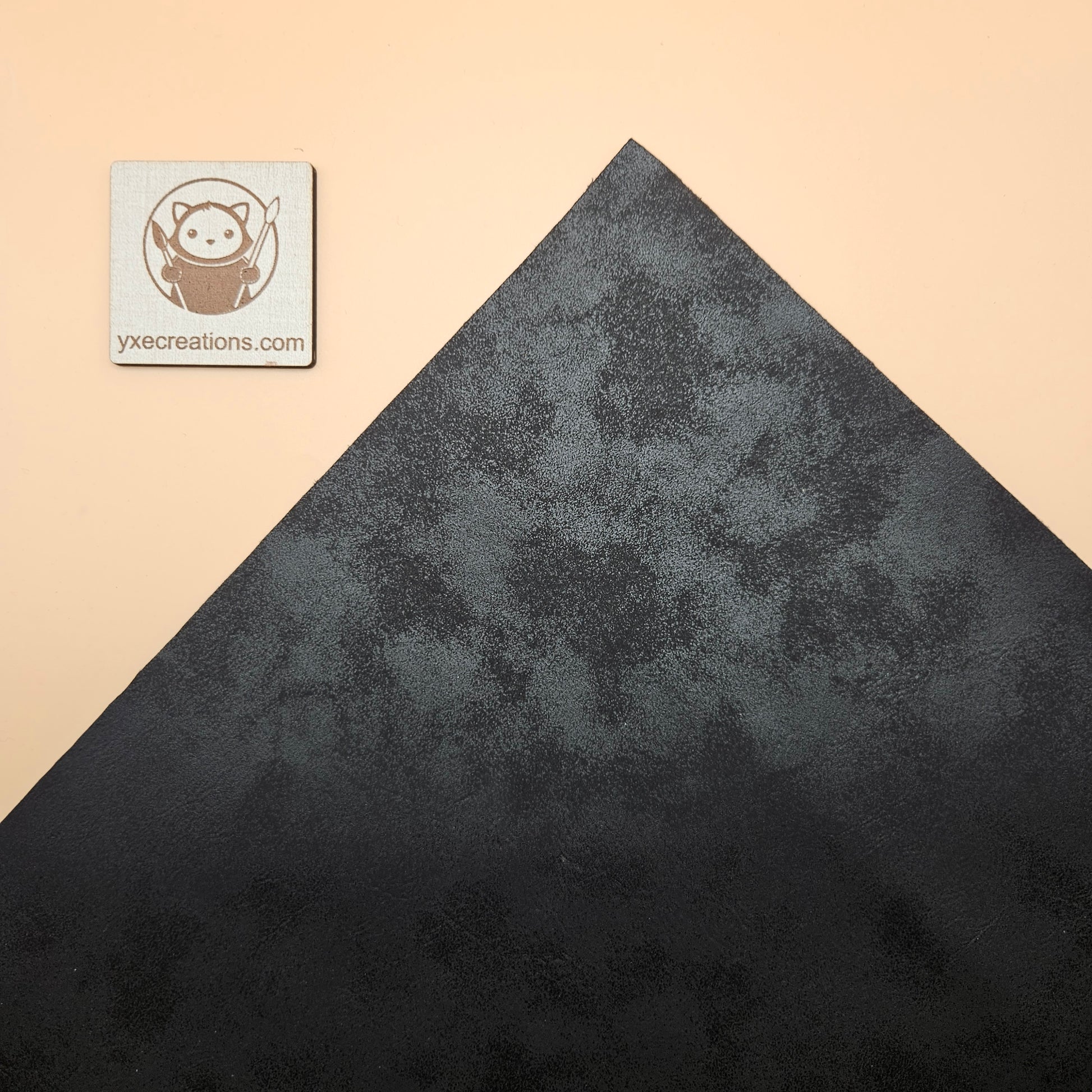 Black / Engraves Black - Matte Vintage - Leatherette Sheet - PU Material