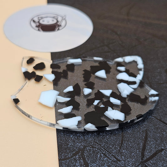 black and white acrylic swatch 