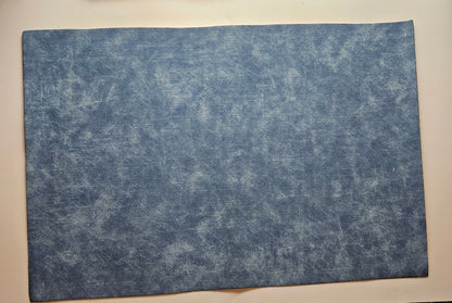 Blue / Engraves Black - Denim Texture - Leatherette Sheet - PU Material (view 3)