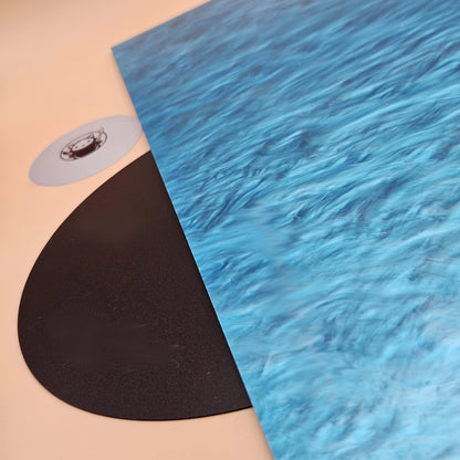 Blue Pearl Acrylic Sheet with wave pattern