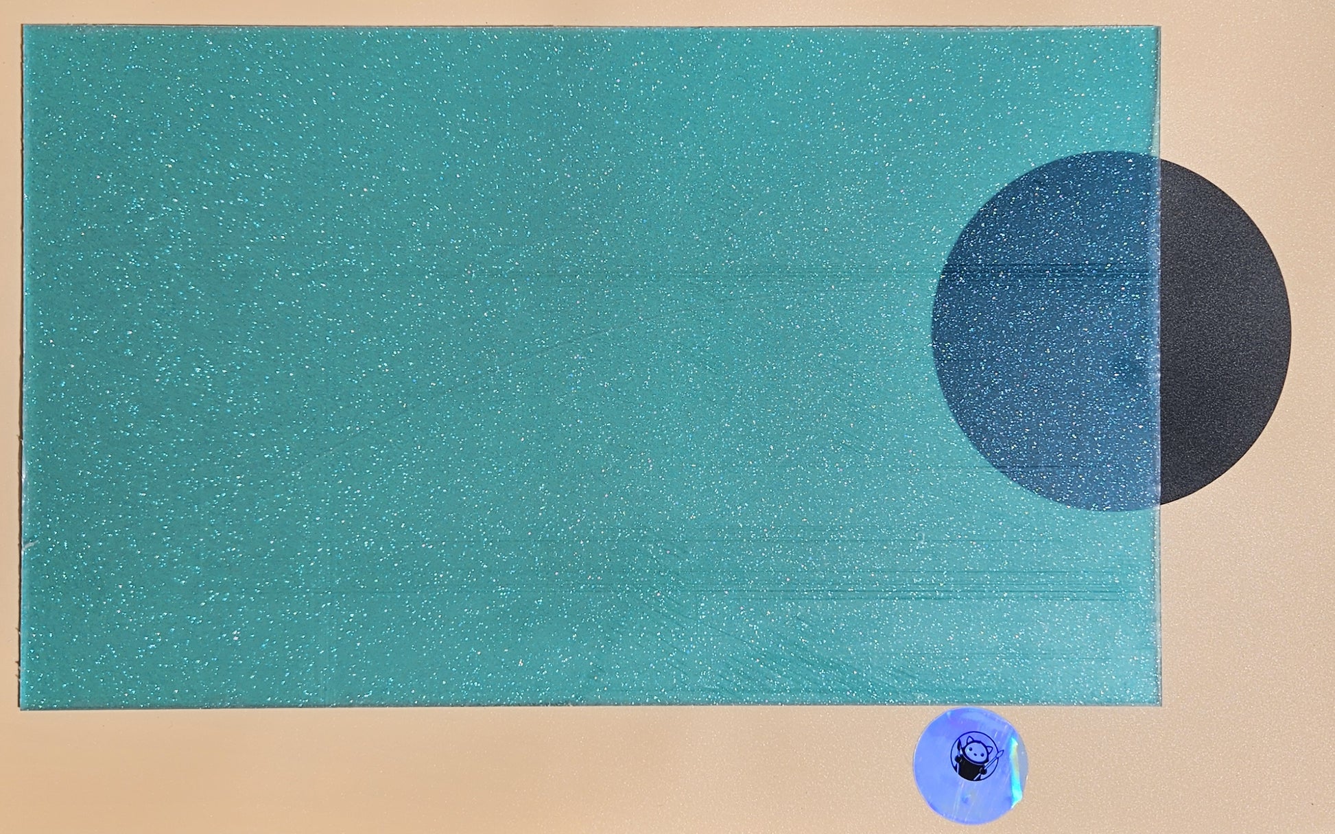 blue Glitter Translucent Acylic Sheet