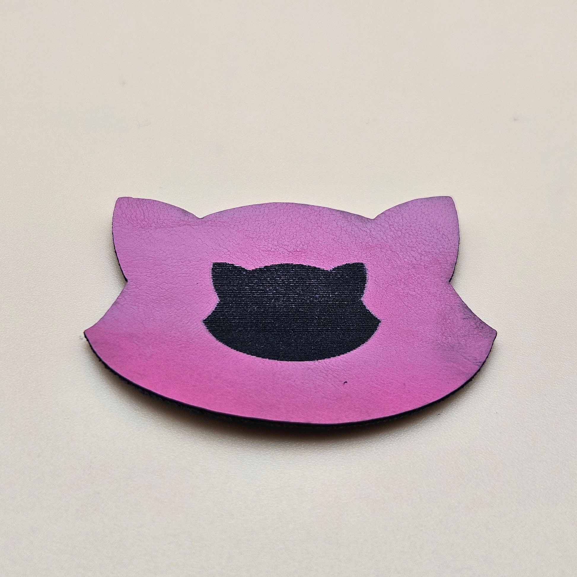Bright Pink - Engraves Black - Glossy Leatherette Sheet – PU Material (view 3)