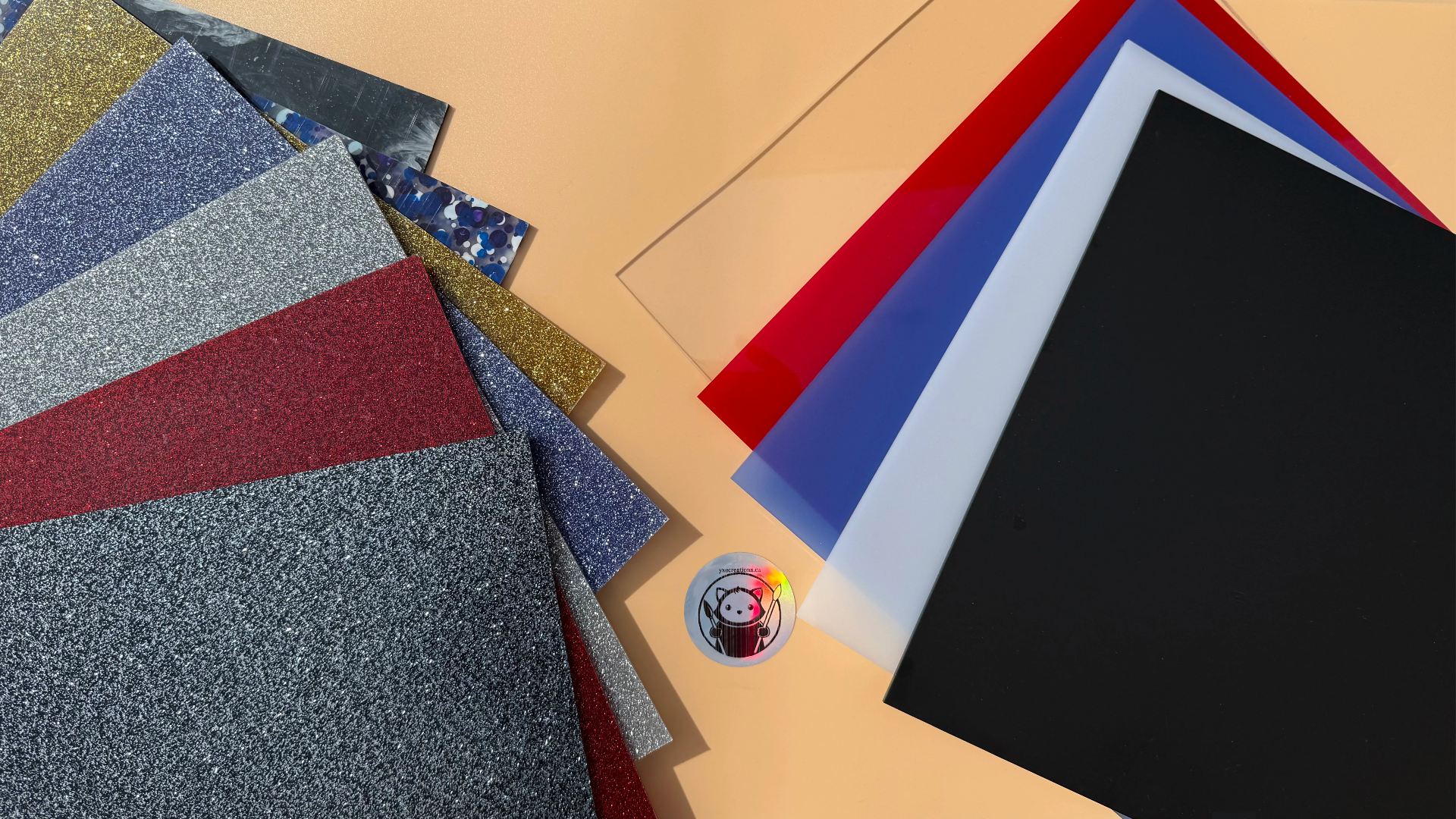 Preimum Cast Glitter and Solid Colour Acrylic Sheets