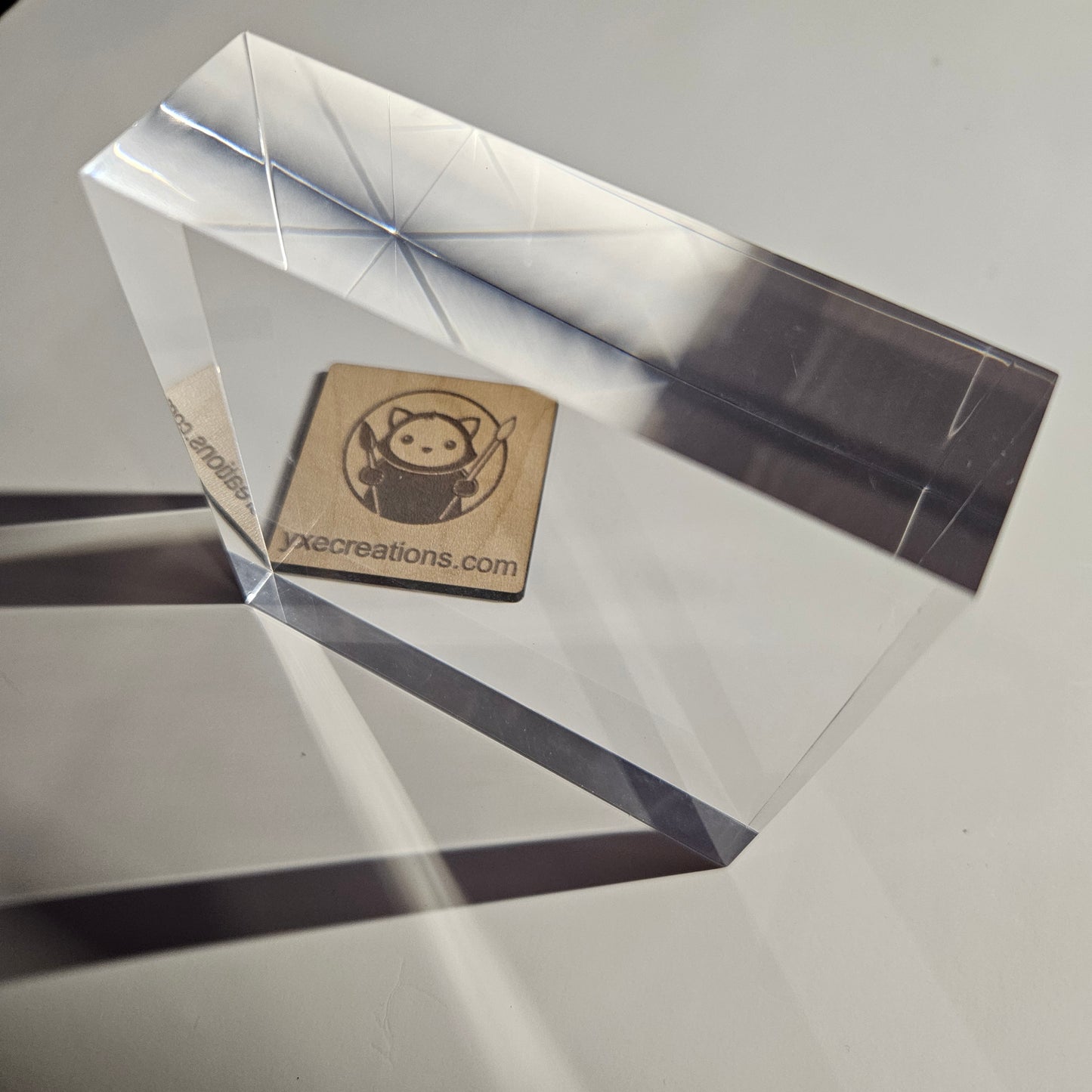 clear acrylic block