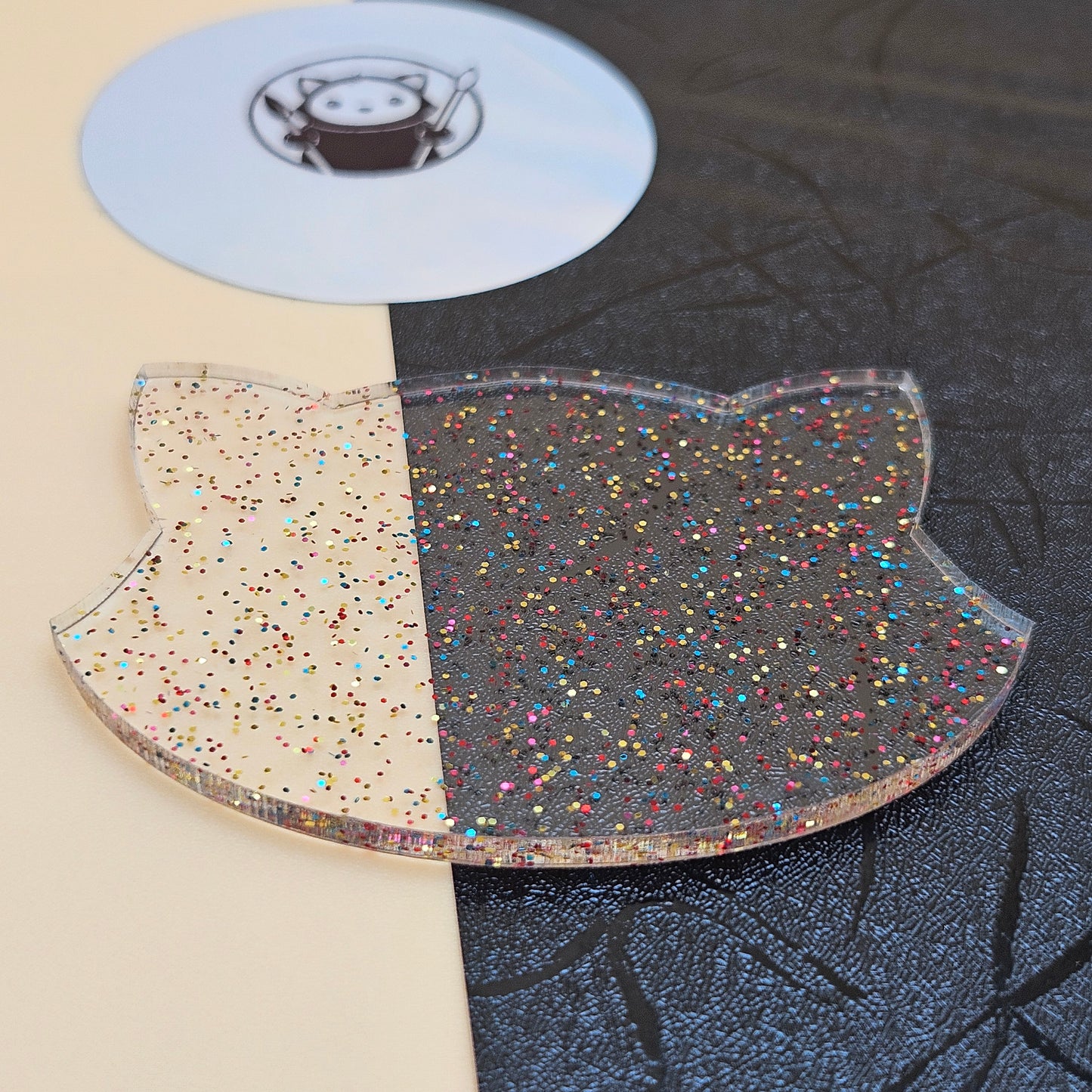 confetti glitter acrylic swatch