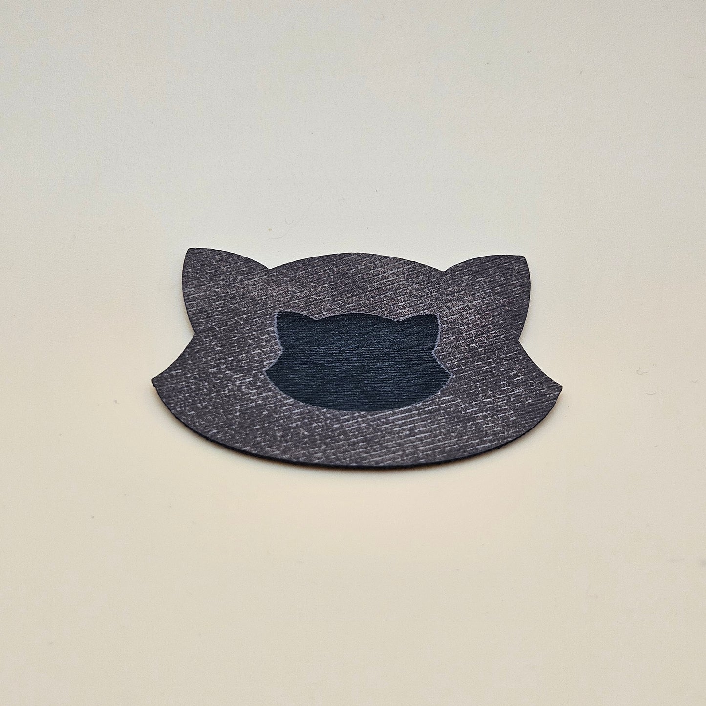 Dark Brown / Engraves Black - Denim Texture - Leatherette Sheet - PU Material