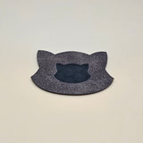 Dark Brown / Engraves Black - Denim Texture - Leatherette Sheet - PU Material