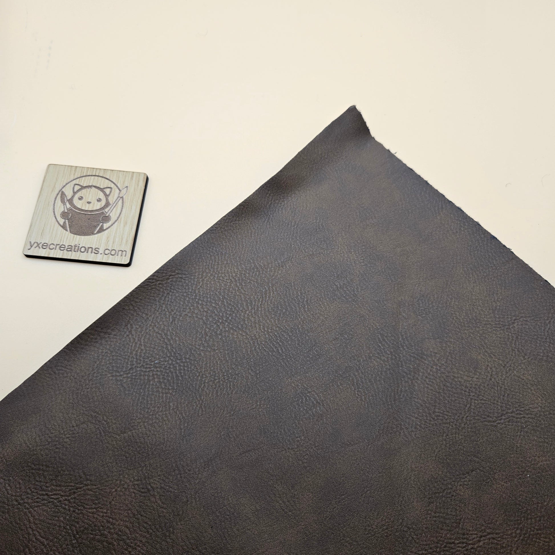 Dark Brown - Engraves Black - Leatherette Sheet – PU Material (view 2)