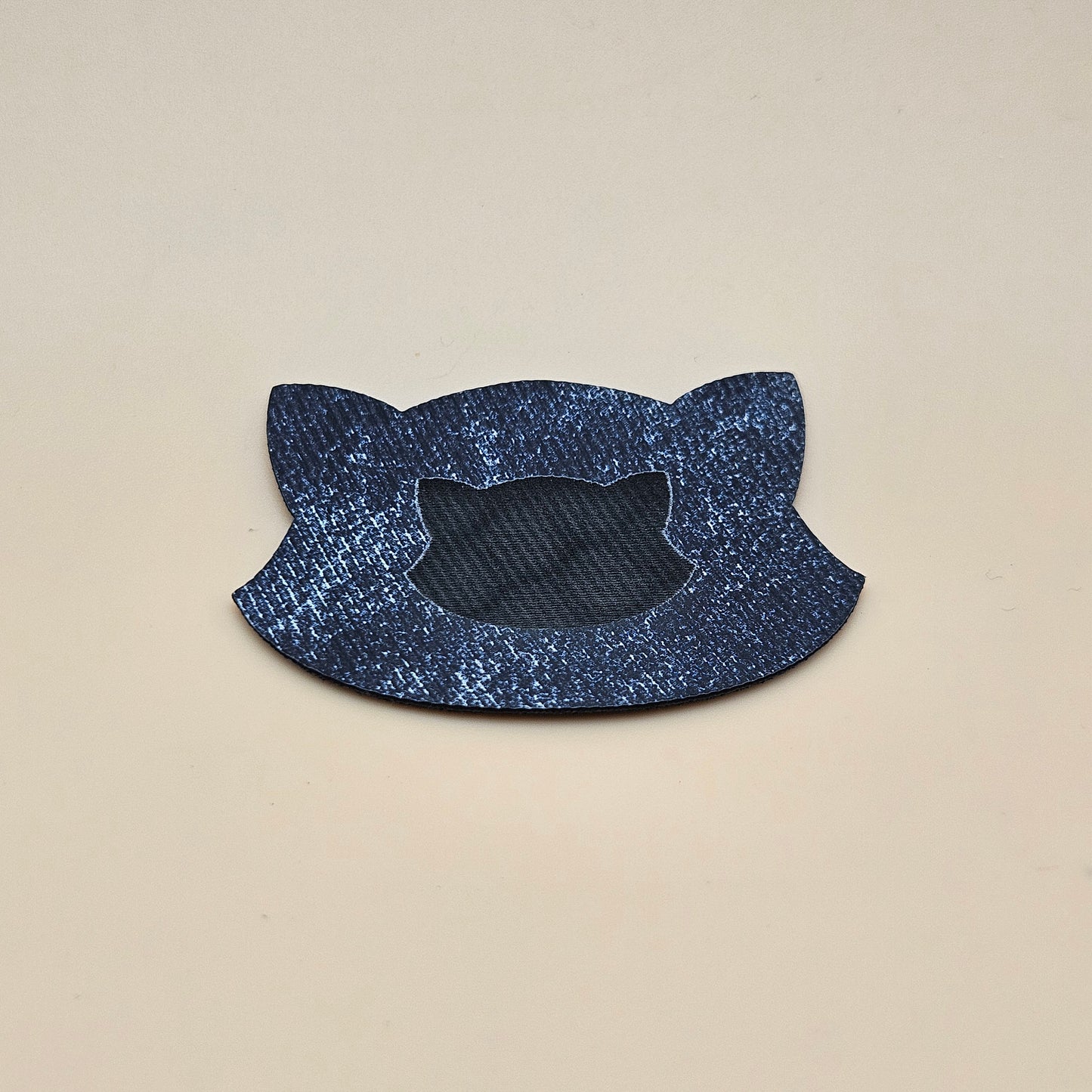 Dark Gray / Engraves Black - Denim Texture - Leatherette Sheet - PU Material