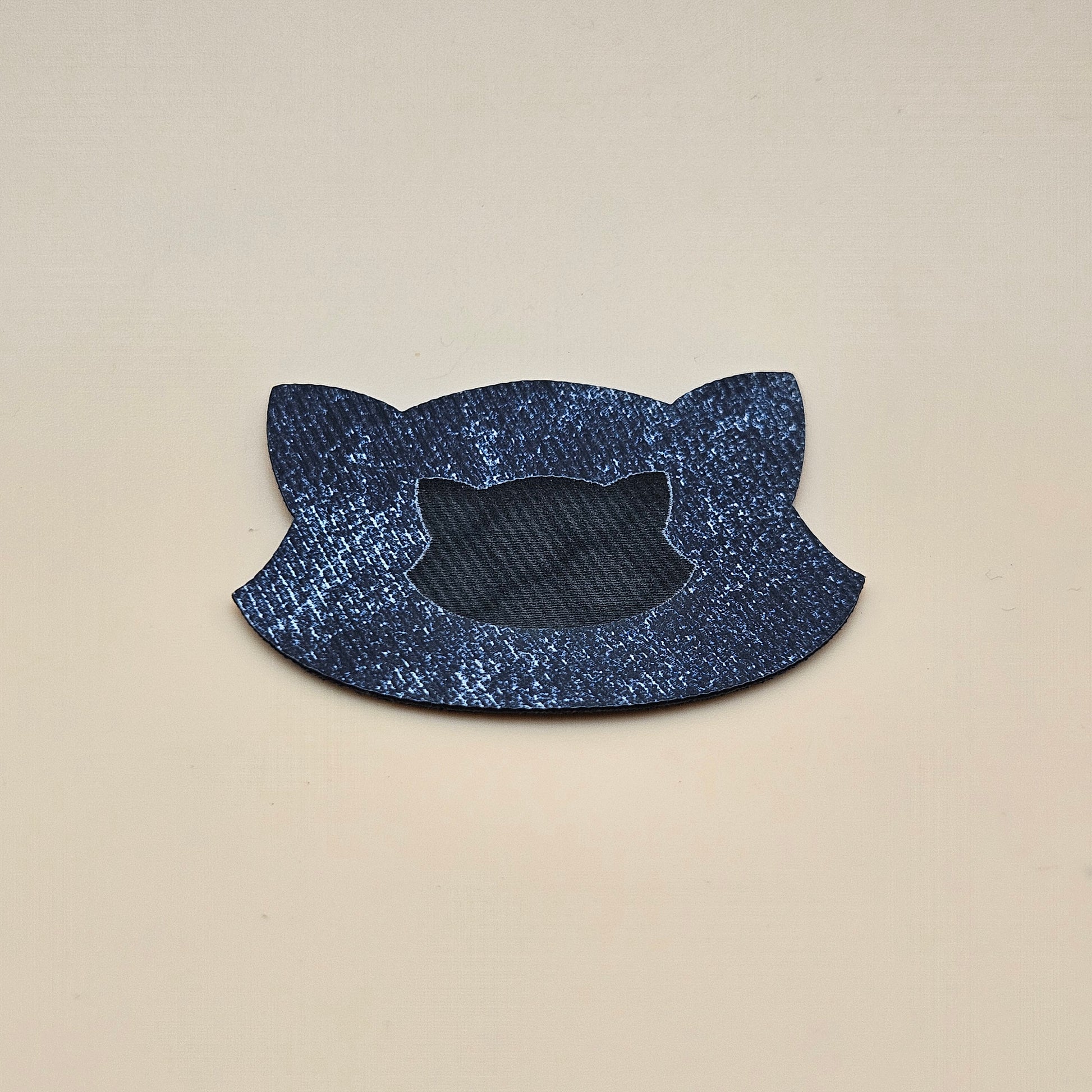 Dark Gray / Engraves Black - Denim Texture - Leatherette Sheet - PU Material