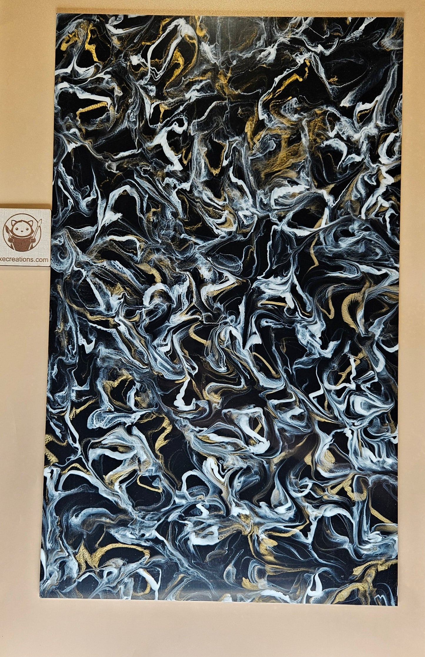 Designer Acrylic - Molten Marble  - Black (view 3)