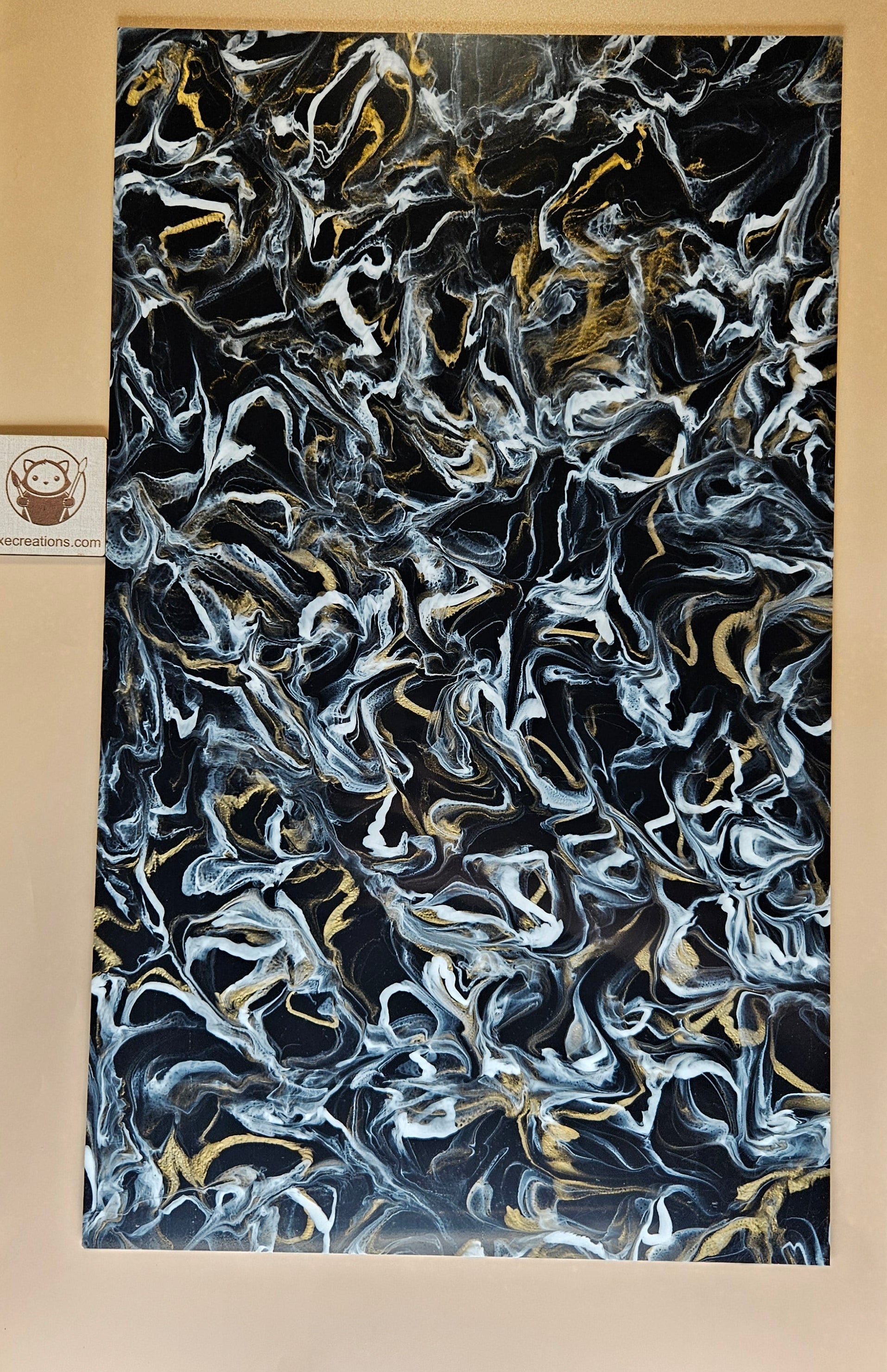 Designer Acrylic - Molten Marble  - Black (view 3)
