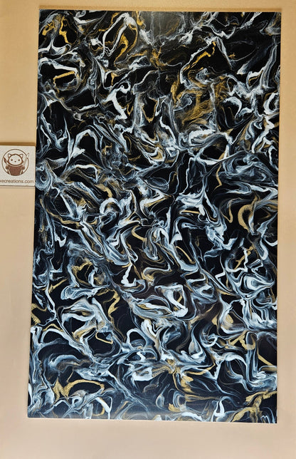 Designer Acrylic - Molten Marble  - Black (view 3)