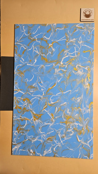 Designer Acrylic - Molten Marble  - Light Blue (view 2)