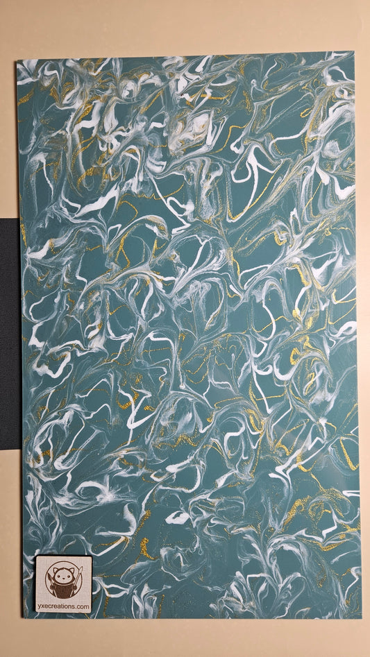 Designer Acrylic - Molten Marble  - Teal (view 2)
