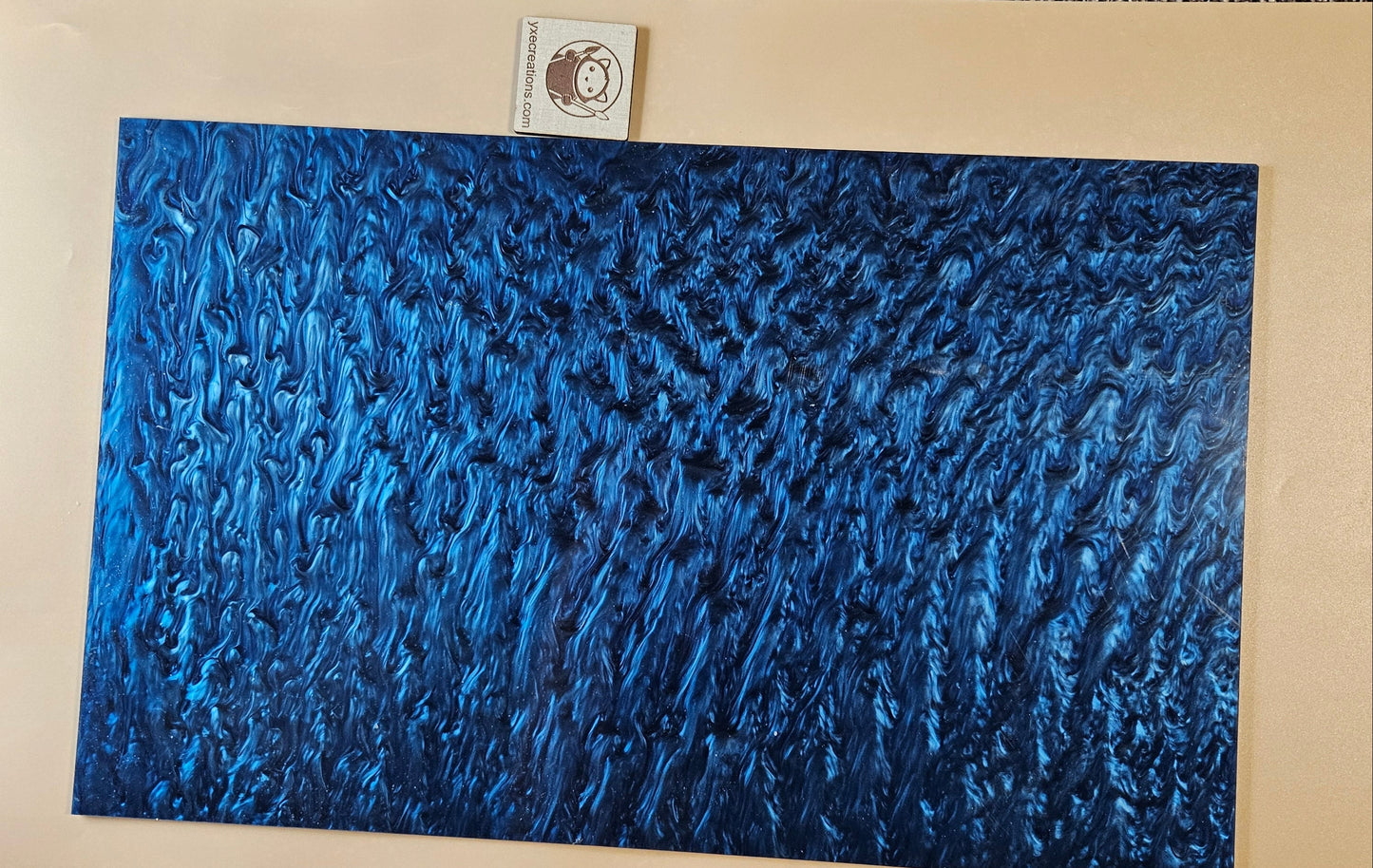 Designer Acrylic Sheet - Liquid Pearl - Deep Ocean (view 3)