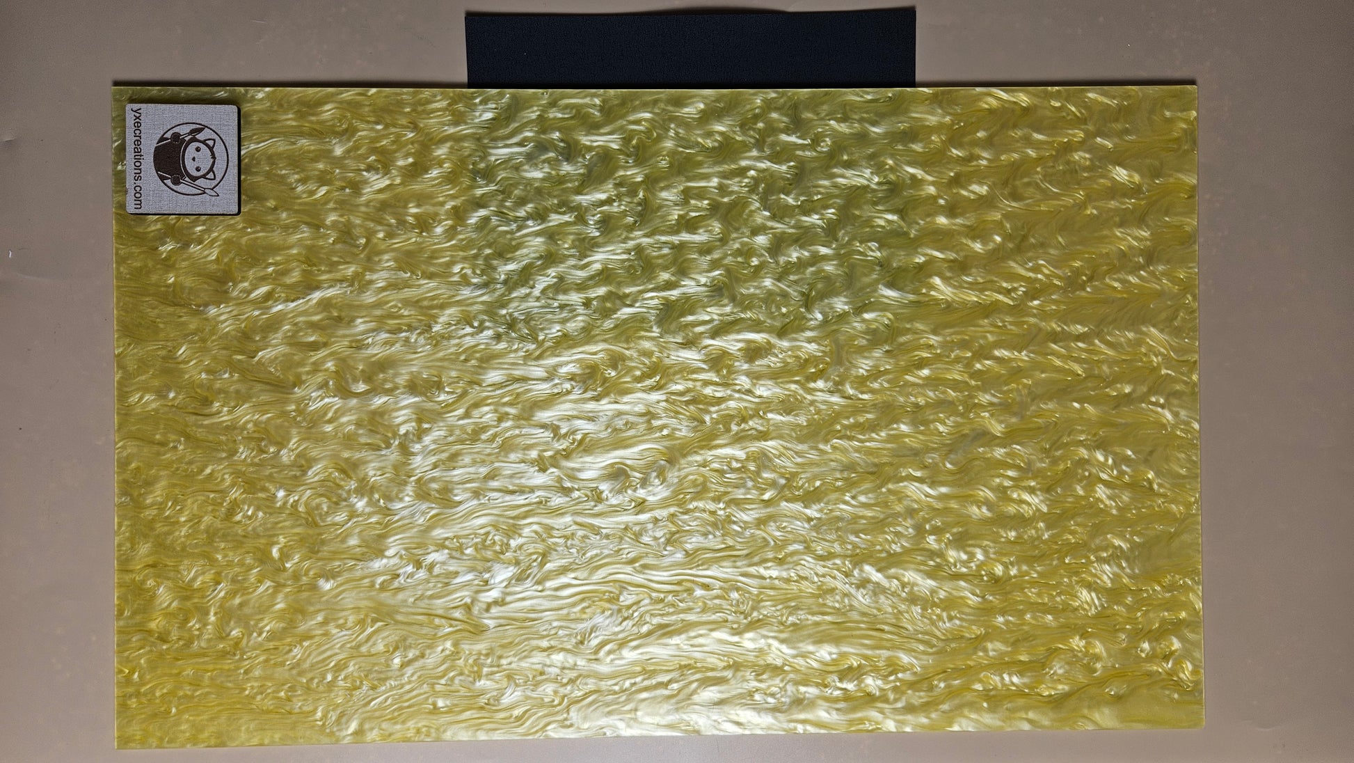 Designer Acrylic Sheet - Liquid Pearl - Lemon Cream (view 2)