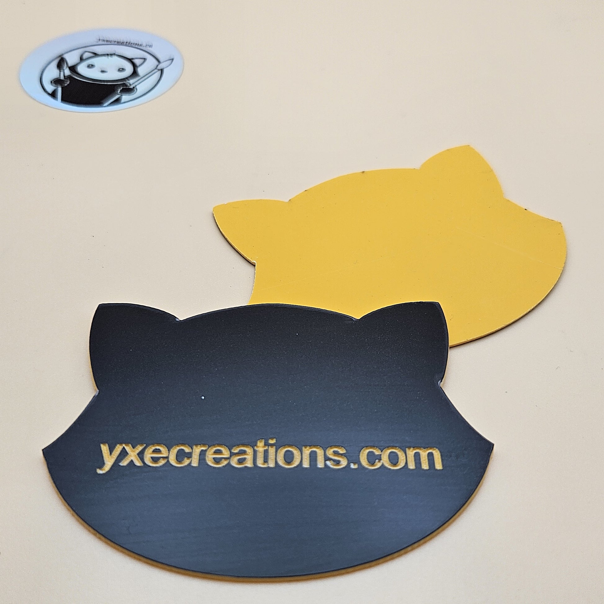 Two-Tone Engravable Acrylic - Black - Engraves Yellow