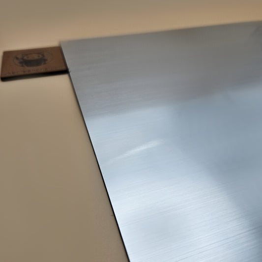 Two-Tone Engravable Acrylic - Brushed Chrome - Engraves Black (view 2)