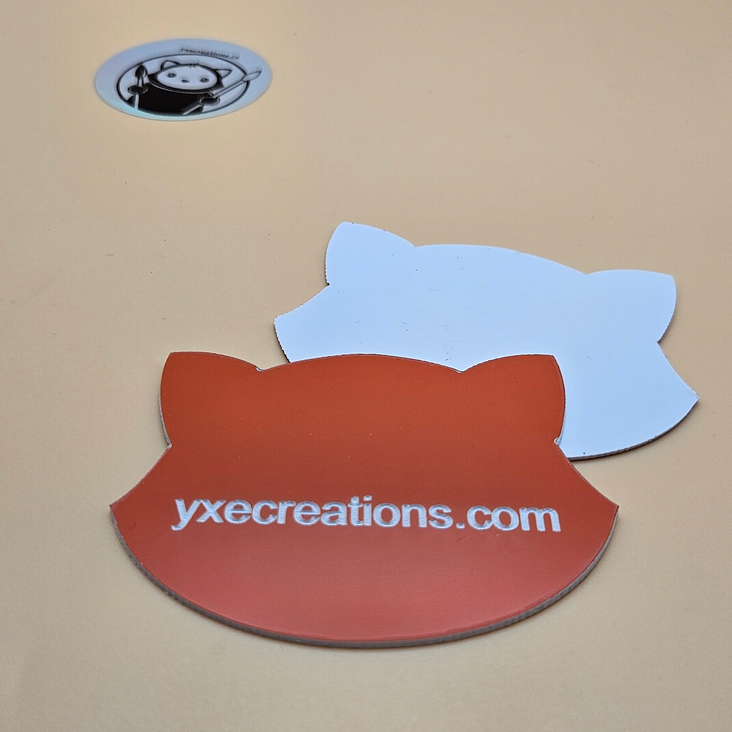 Two-Tone Engravable Acrylic - Orange - Engraves White