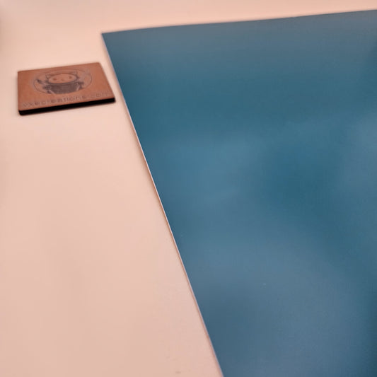 Two-Tone Engravable Acrylic - Teal - Engraves White (view 2)