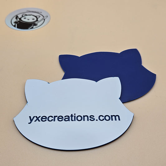 Two-Tone Engravable Acrylic - White - Engraves Blue