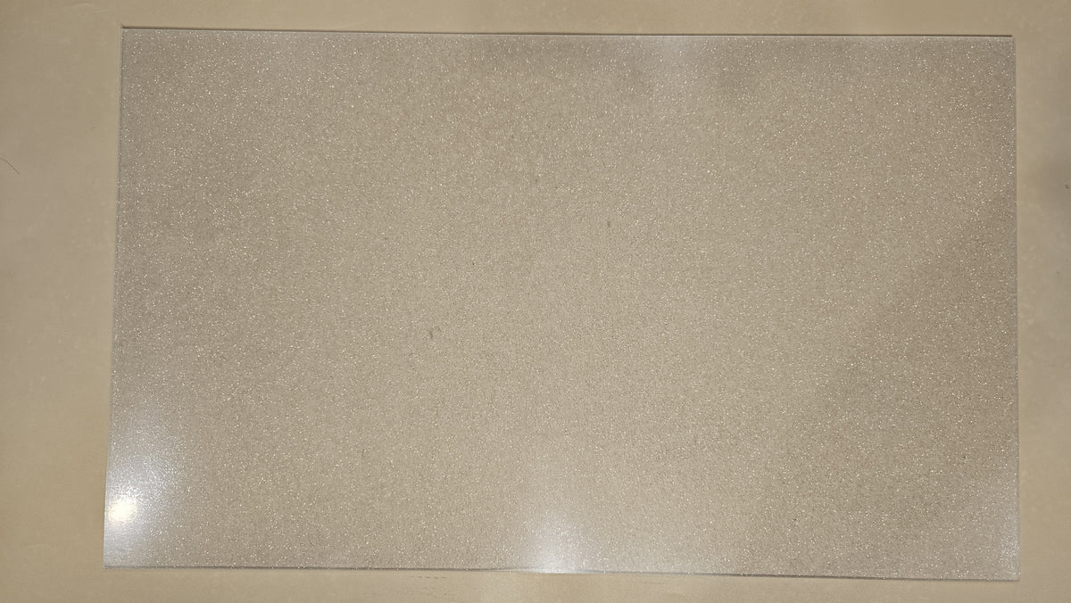 Gold Sparkle clear glitter acrylic sheet, full sheet