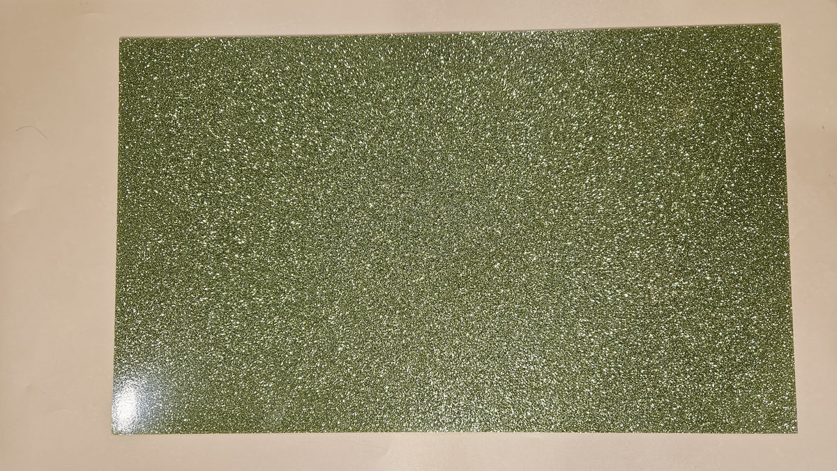 Olive Green glitter acrylic sheet, 2.8 mm, full sheet