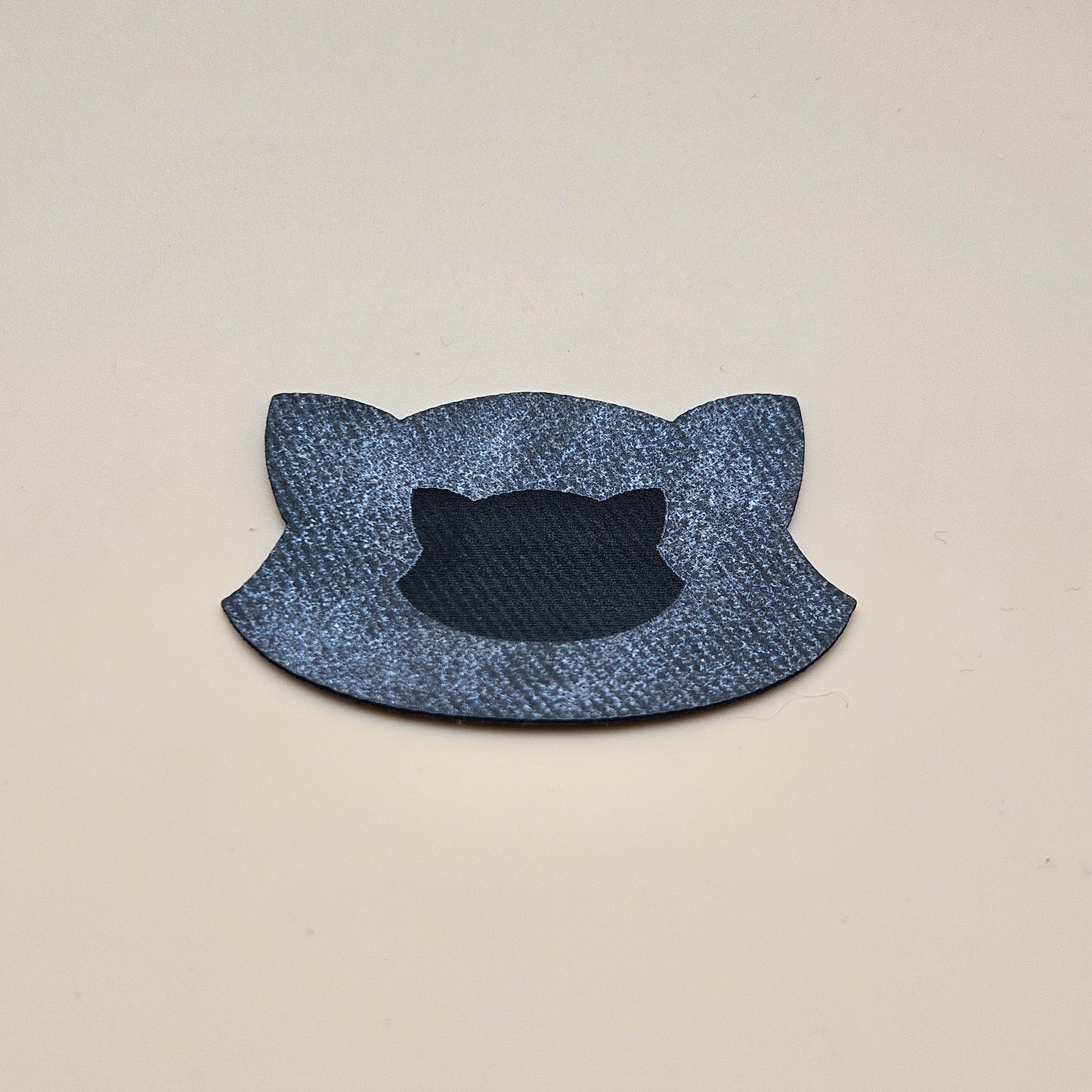 Gray / Engraves Black - Denim Texture - Leatherette Sheet - PU Material