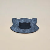 Gray / Engraves Black - Denim Texture - Leatherette Sheet - PU Material