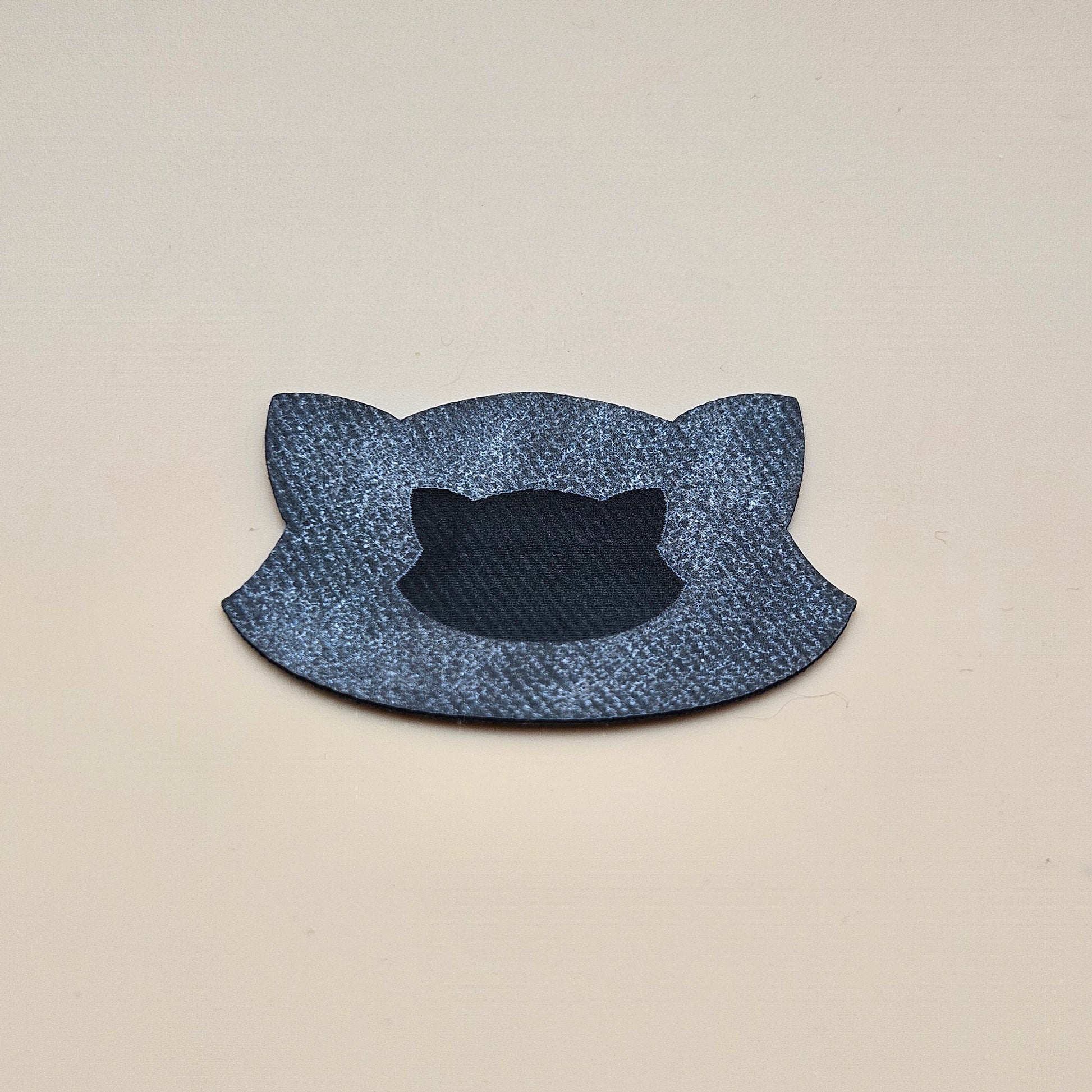 Gray / Engraves Black - Denim Texture - Leatherette Sheet - PU Material