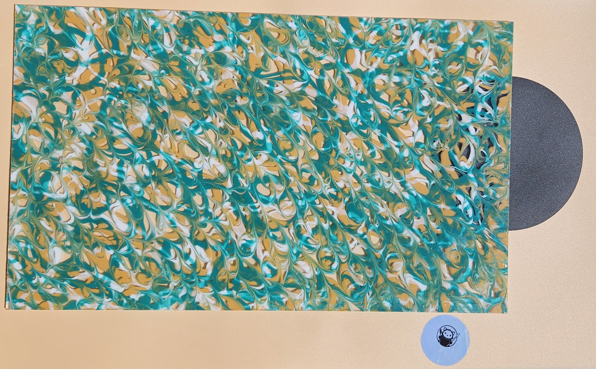 Green Tides pattern acrylic sheet