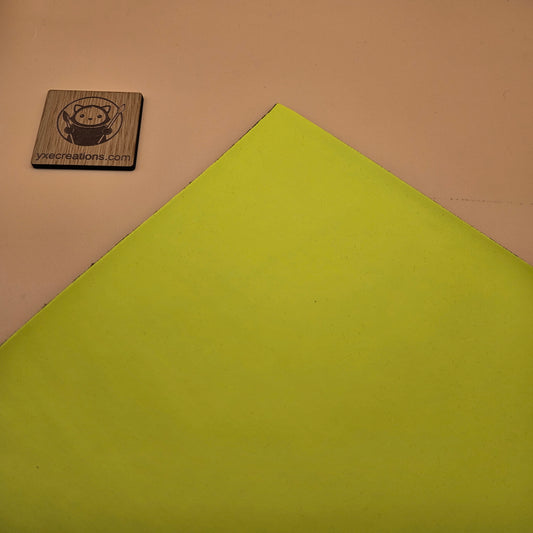 High Visibility Yellow - Engraves Black - Leatherette Sheet – PU Material (view 2)
